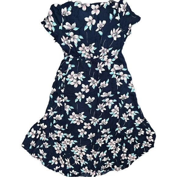 LOVESTITCH Floral High/low Dress In Midnight Blue - Picture 3 of 7